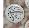 Outlined Helmet Pin