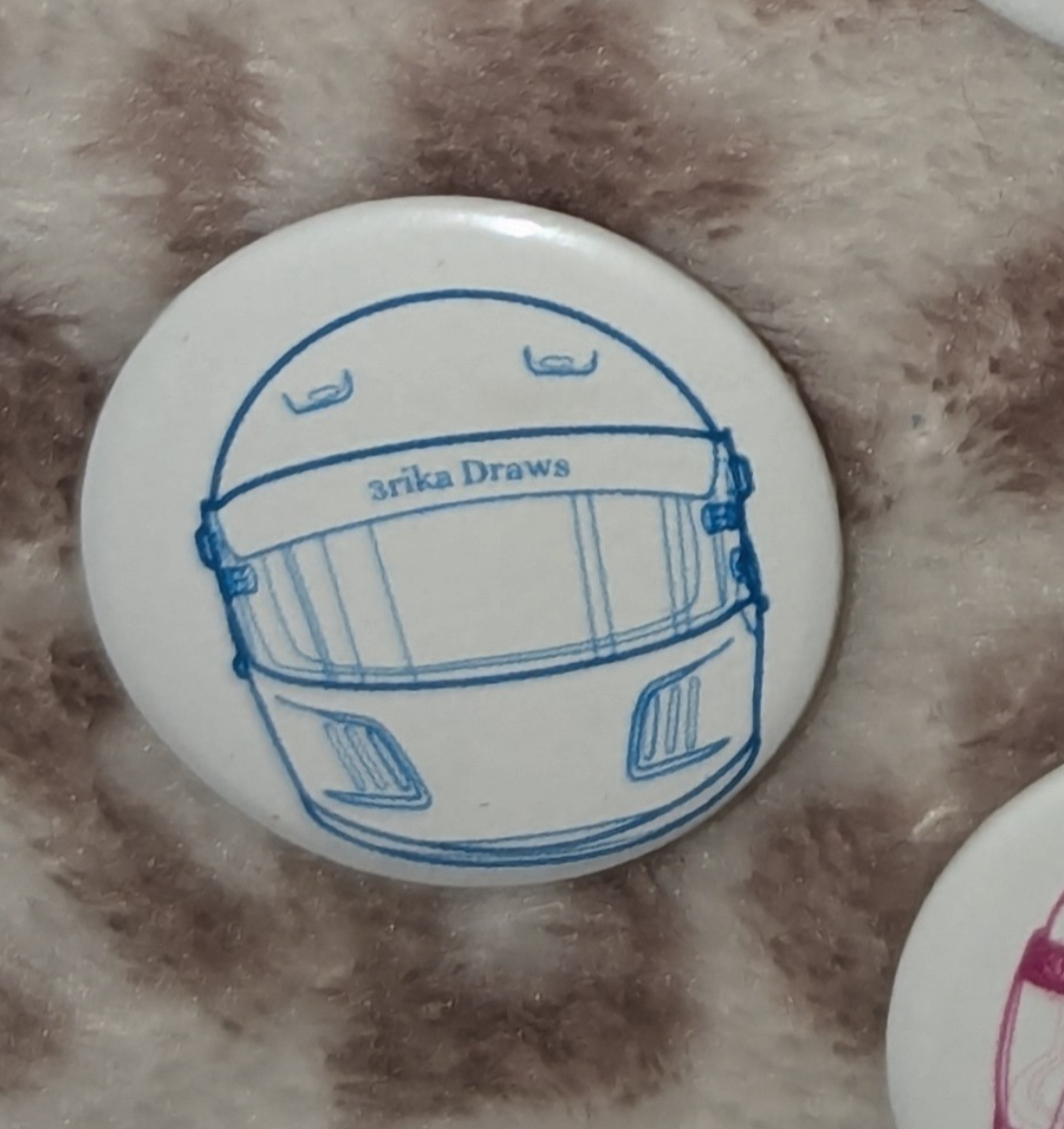 Outlined Helmet Pin