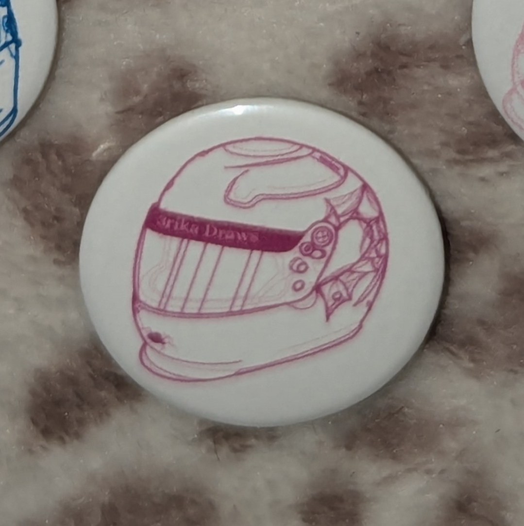 Outlined Helmet Pin